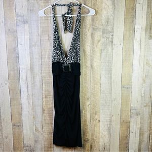 Body Central Medium Body Con Style Dress w/Halter Style Tie Around the Neck